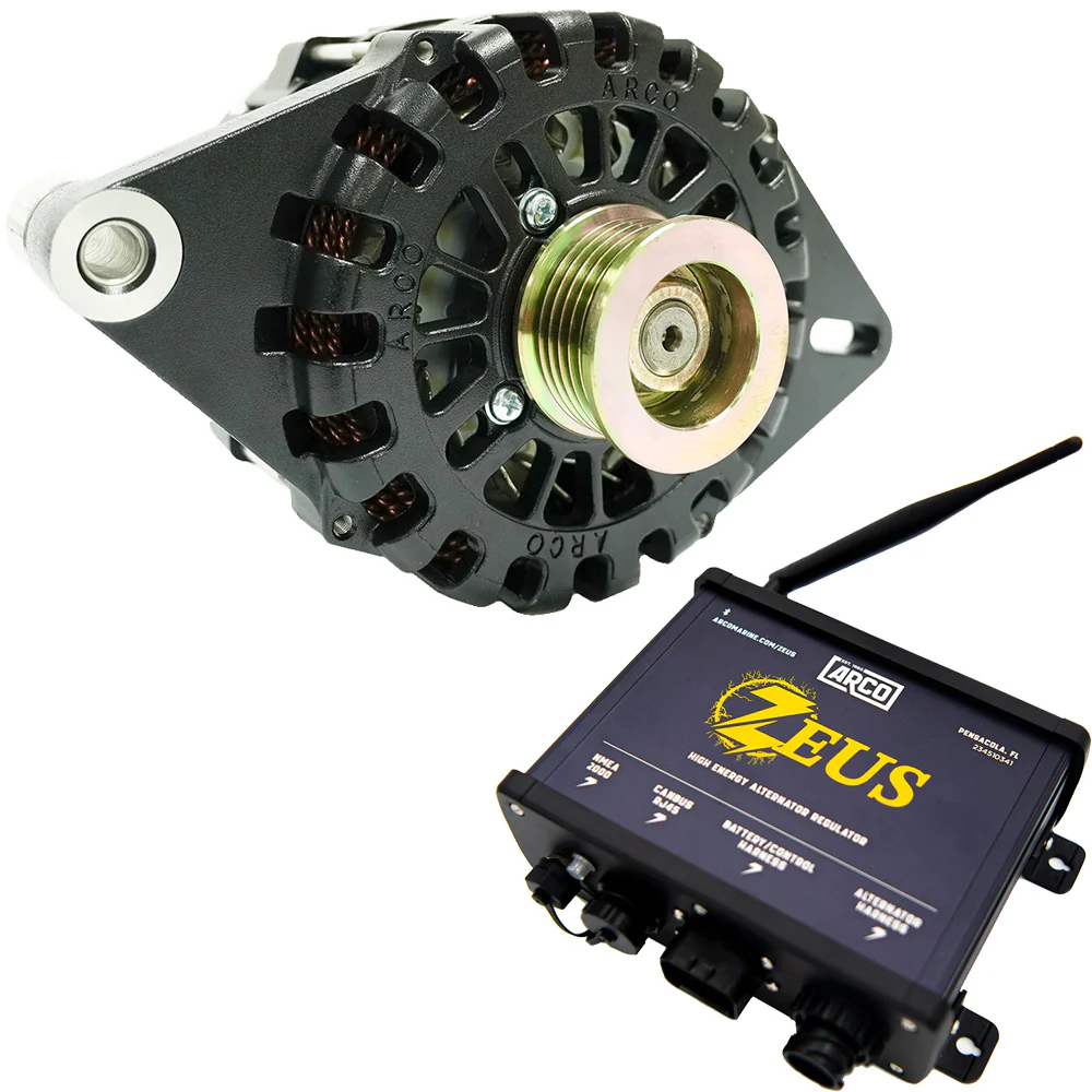 ARCO Zeus A8000-48V 8kW 1"-2" Single Foot Alternator w/Isolated Ground  Zeus High-Energy Alternator Regulator [4605-AZ1000]