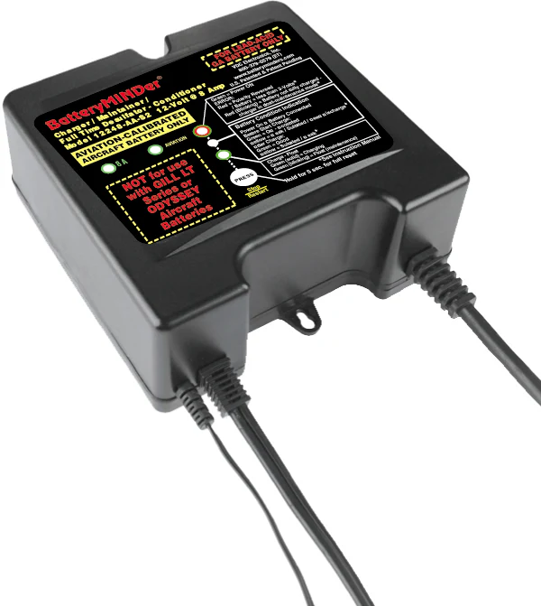 BatteryMINDer Aviation-Specific 12-Volt 8A PLUG 'n RUN Charger-Maintainer-Desulfator-Conditioner 12248-AA-S2