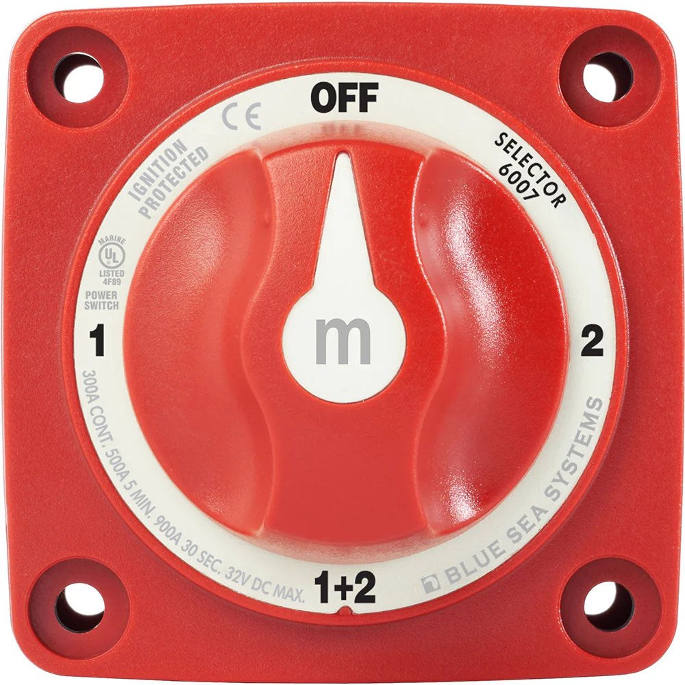 Blue Sea 6007 m-Series (Mini) Battery Switch Selector Four Position Red [6007] - Image 4