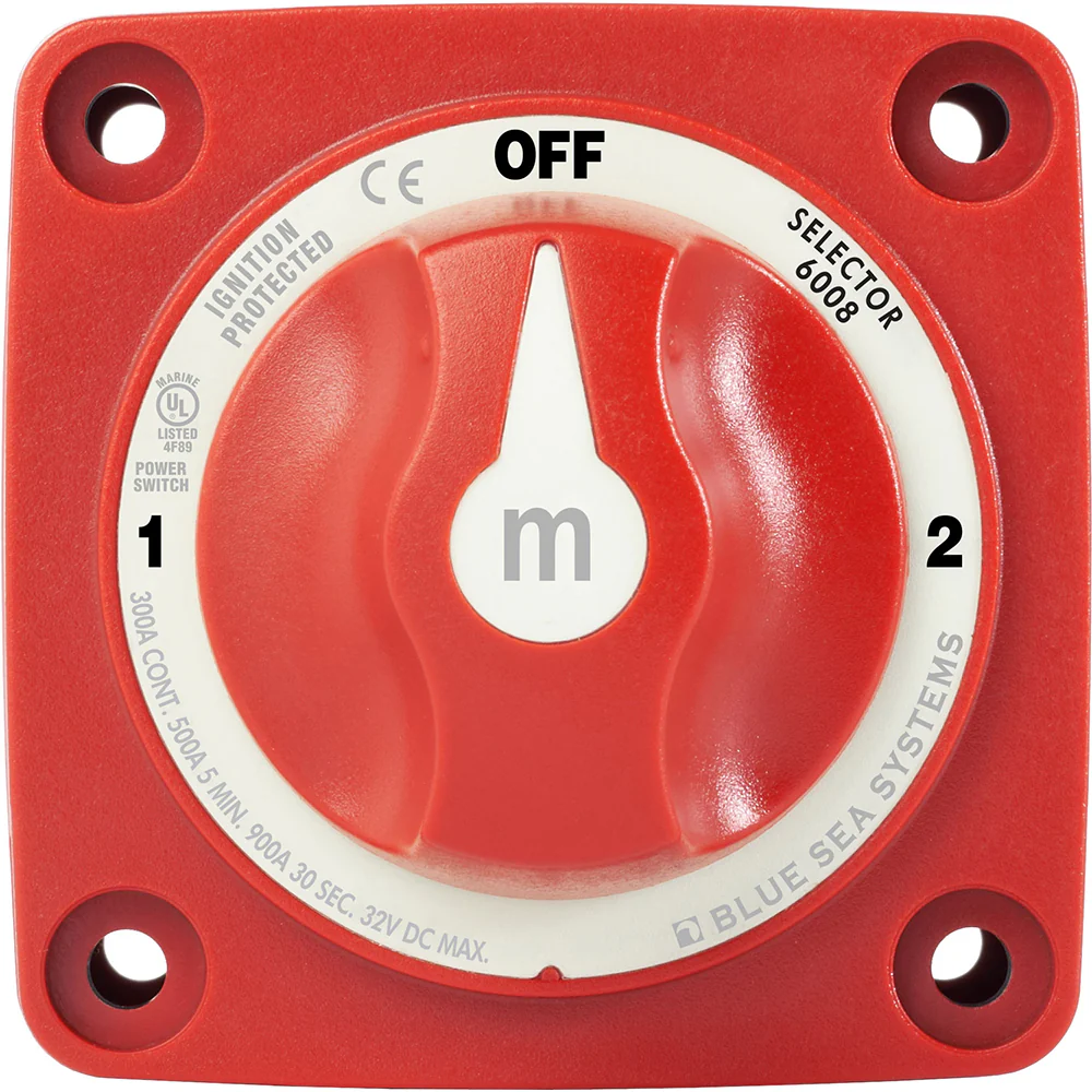 Blue Sea 6008 M-Series Battery Switch 3 Position - Red [6008] - Image 3