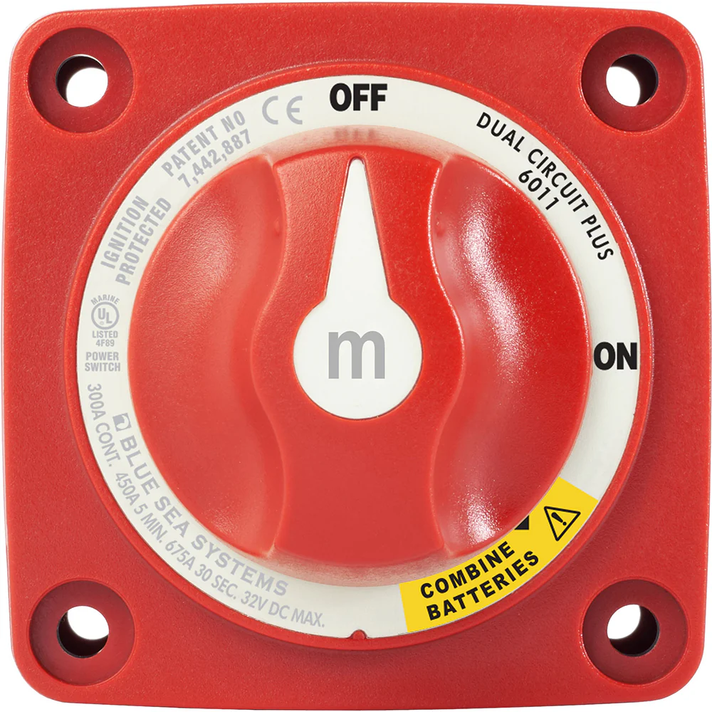 Blue Sea 6011 m-Series (Mini) Battery Switch Dual Circuit Plus [6011] - Image 3