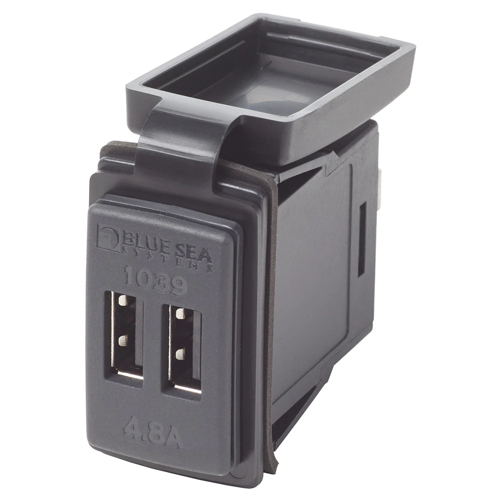 Blue Sea Dual USB Charger - 24V Contura Mount [1039] - Image 3