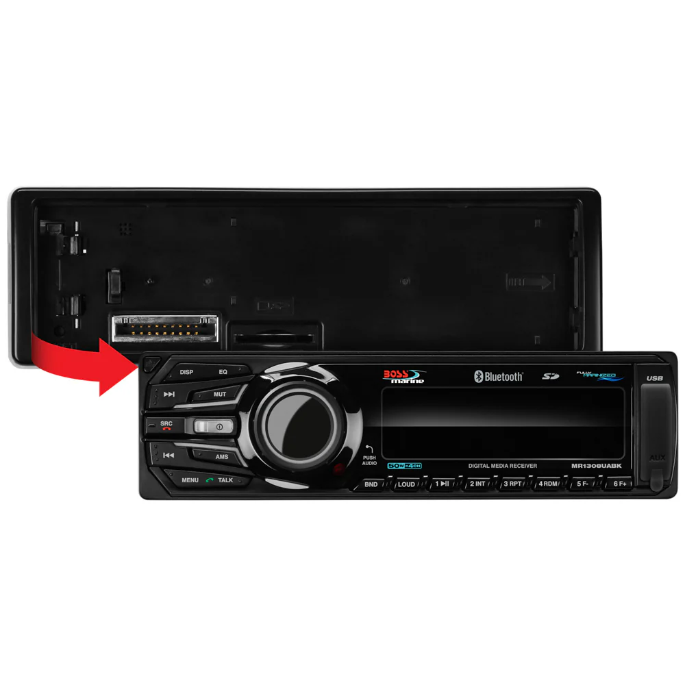 Boss Audio MR1308UABK Bluetooth - Fully Marinized MP3-Compatible Digital Media Receiver w/USB  SD Memory Card Ports  Aux Input [MR1308UABK] - Image 3