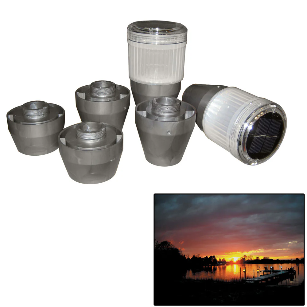 Dock Edge Postlite Solar LED Post Light 2pk [DE96258F]