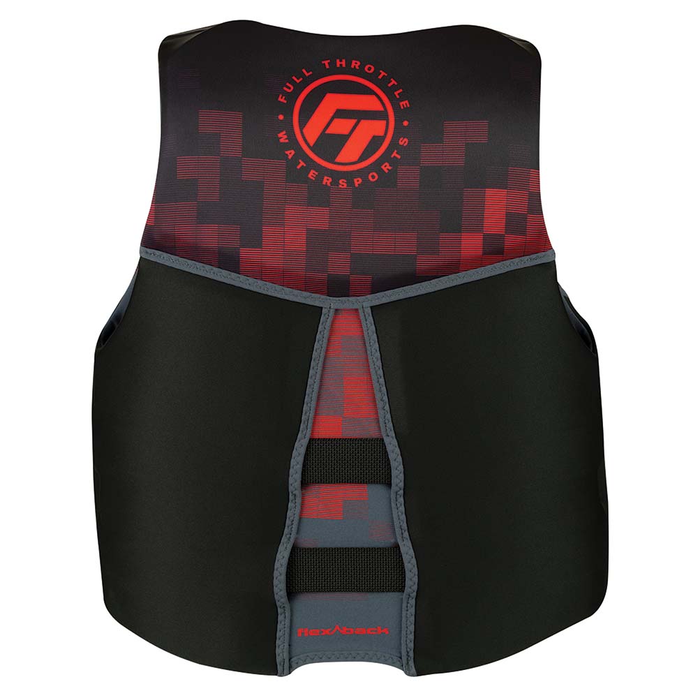 Full Throttle Mens Rapid-Dry Flex-Back Life Jacket - L - Black/Red [142500-100-040-22] - Image 2