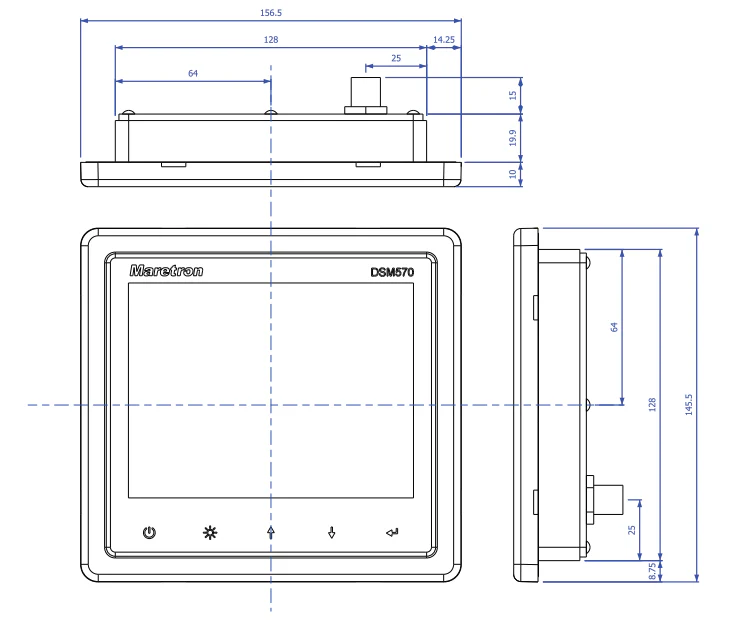 Maretron DSM570 - 5.7" High Resolution Color Display - Image 3