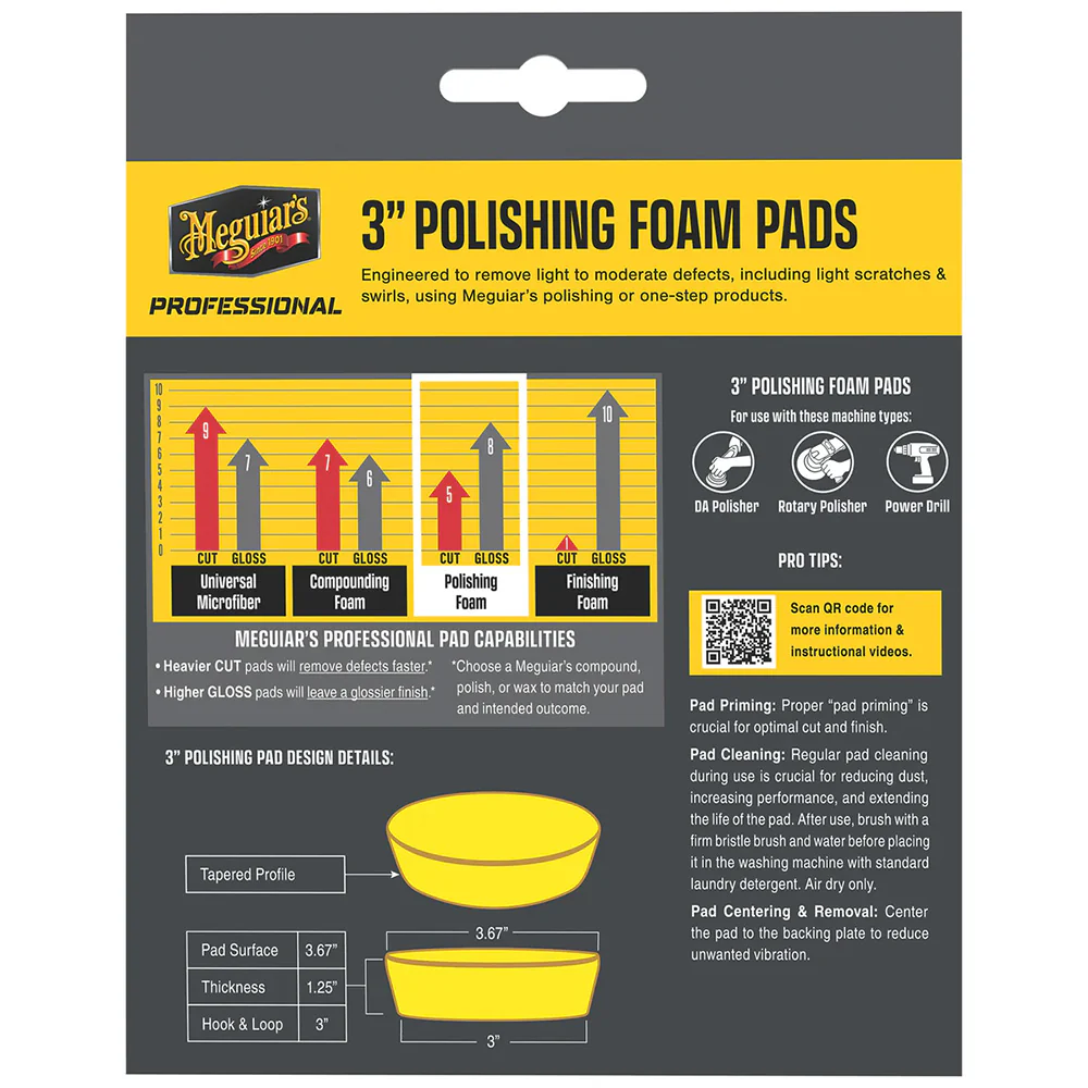 Meguiar's Professional 3" Polishing Foam Pads *3-Pack [M3PFP3] - Image 2