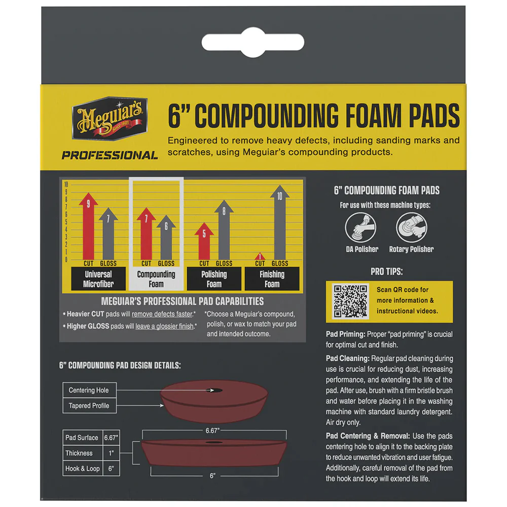 Meguiar's Professional 6" Compounding Foam Pads *2-Pack [M6CFP2] - Image 2