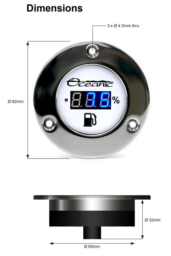 Oceanic Systems Fuel Deck Gauge NMEA2000® / PLC - 5250-F - Image 2