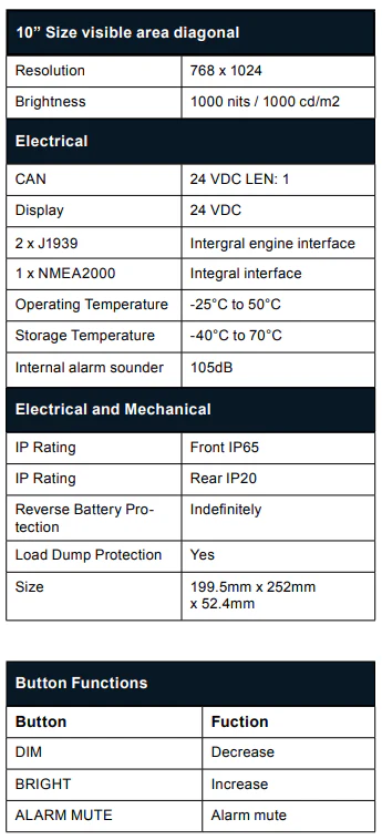 Oceanic Systems Portrait Dual Engine Display - 4166 - Image 3