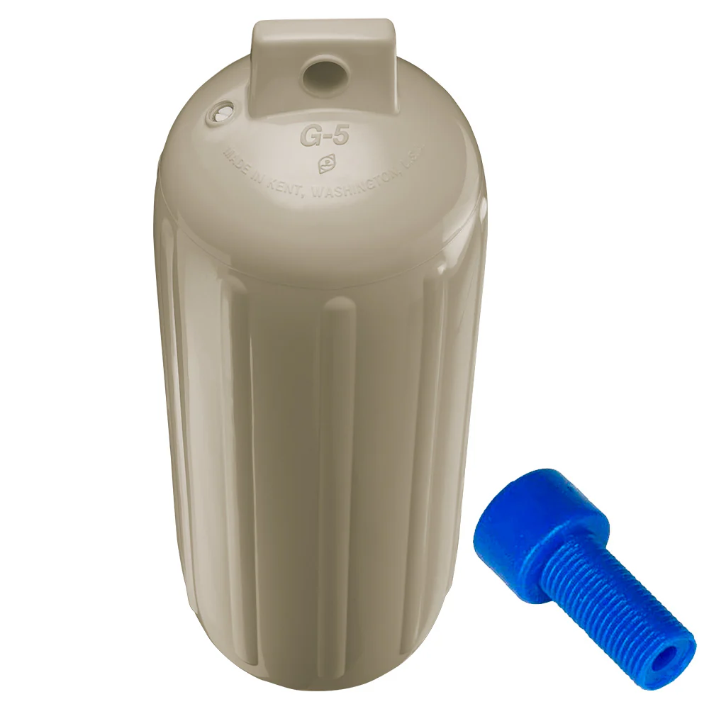 Polyform G-5 Twin Eye Fender 8.8" x 26.8" - Sand w/Adapter [G-5 SAND W/AIR ADAPTER] - Image 2