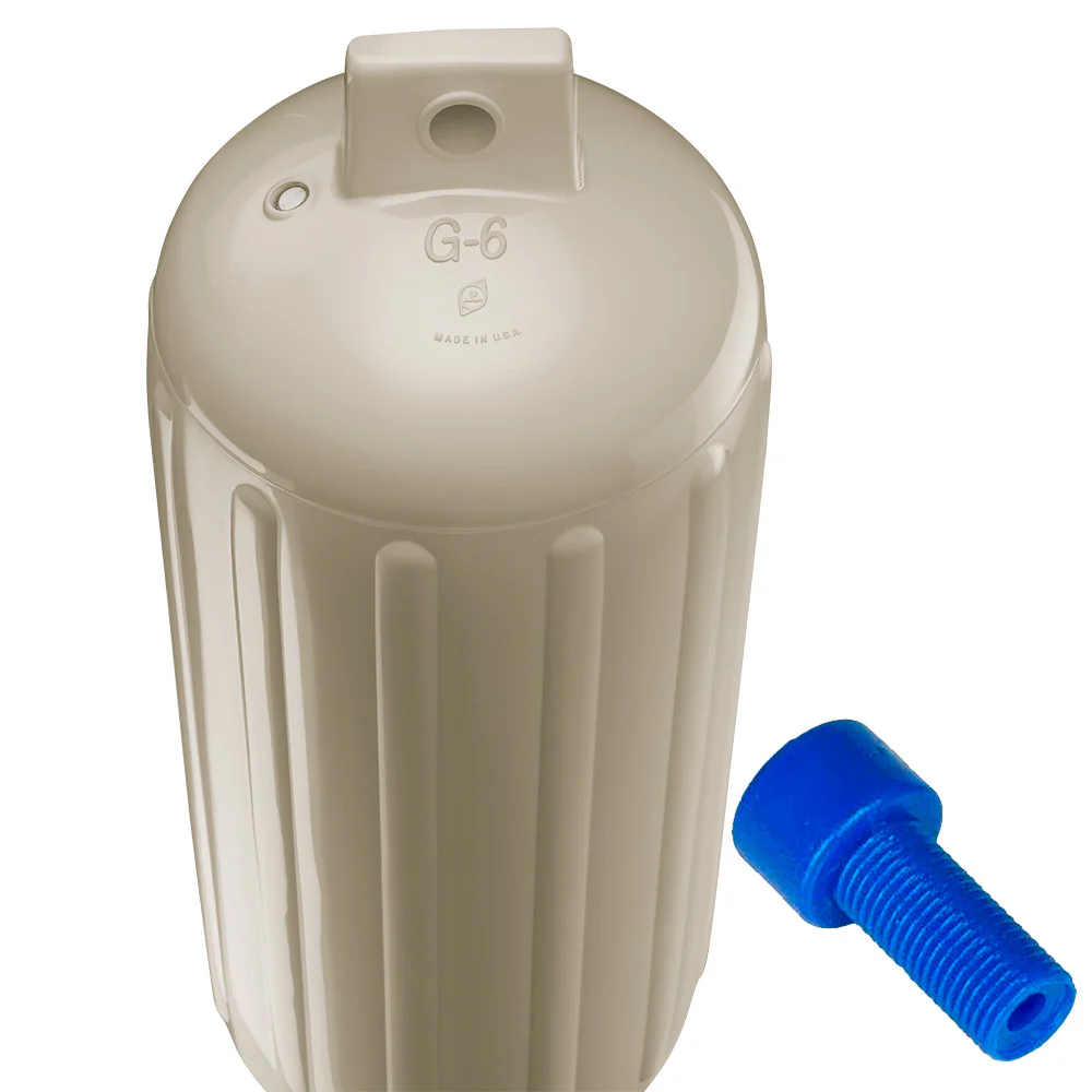Polyform G-6 Twin Eye Fender 11" x 30" - Sand w/Adapter [G-6 SAND W/AIR ADAPTER] - Image 2