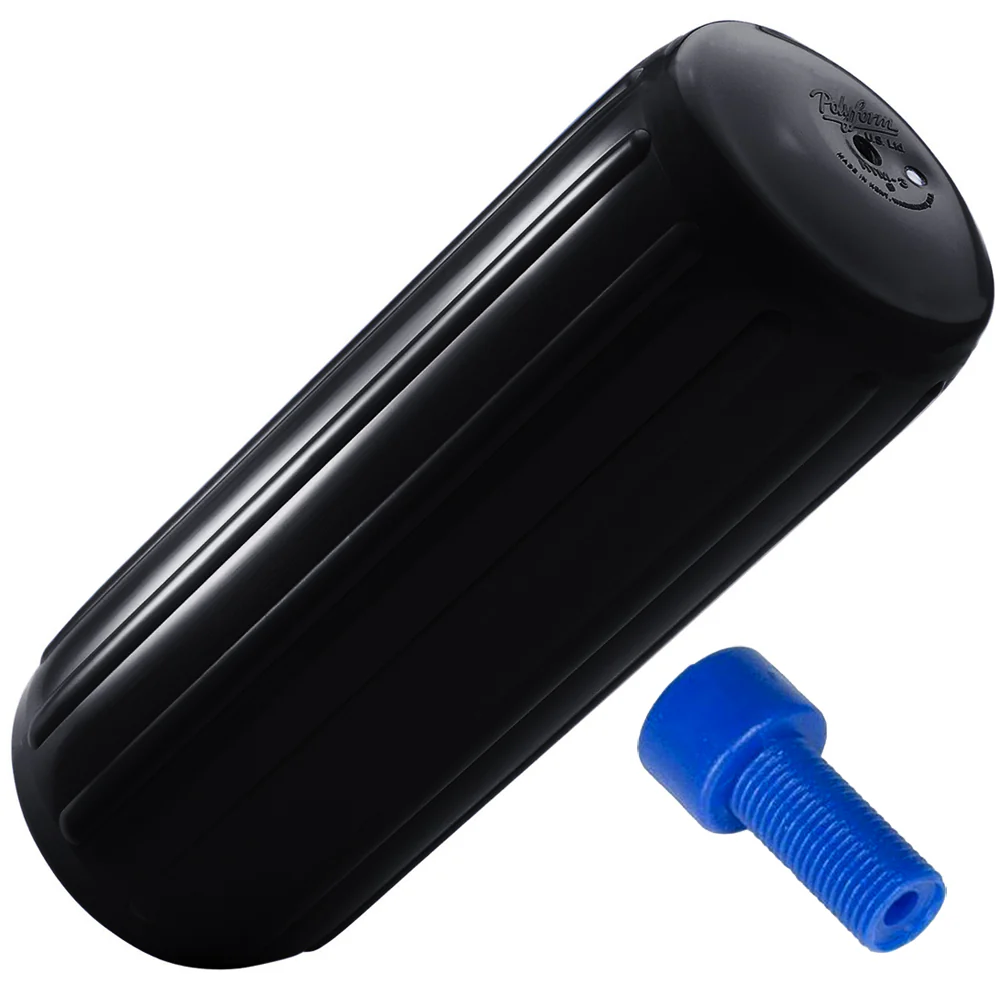 Polyform HTM-2 Fender 8.5" x 20.5" - Black w/Adapter [HTM-2 BLACK W/AIR ADAPTER]