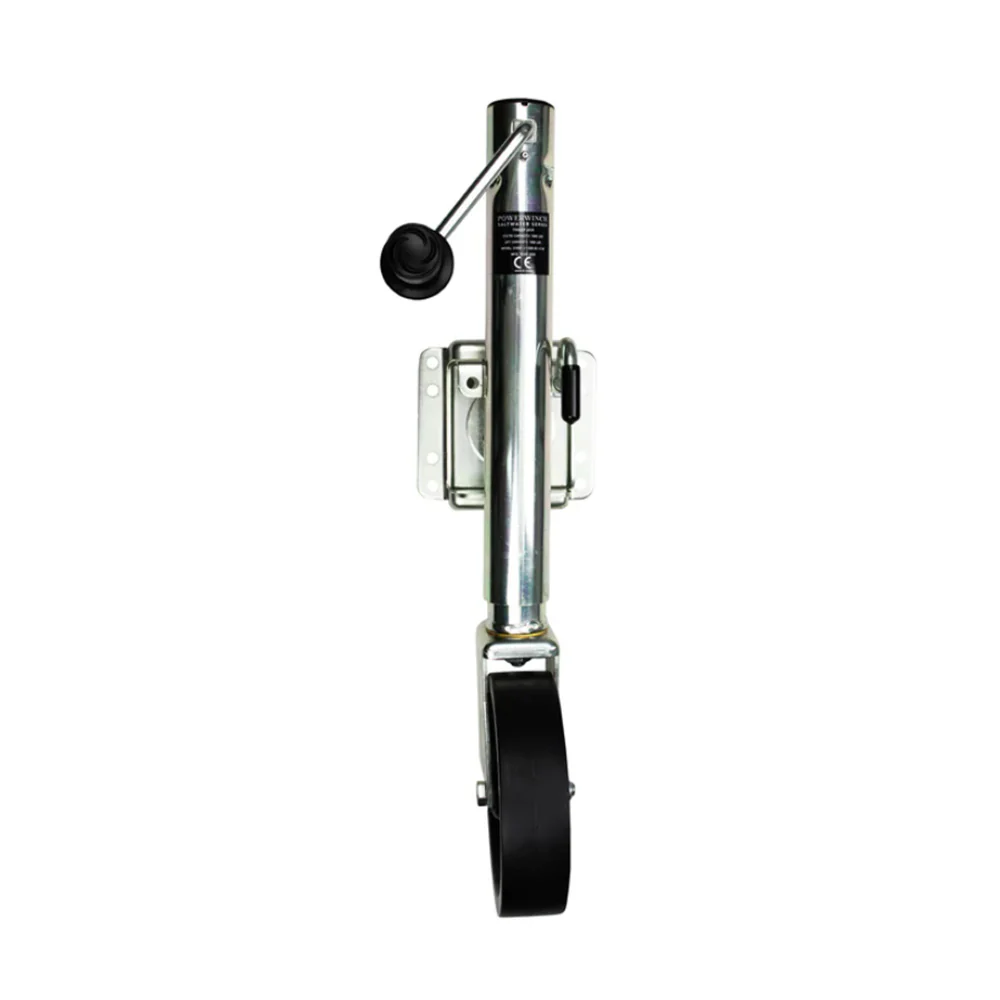 Powerwinch Saltwater Series Jack - 1500lb, Weld-On, Single Wheel, Zinc 500+ HR Salt Spray [21600-J-1500-B2-Z-R]