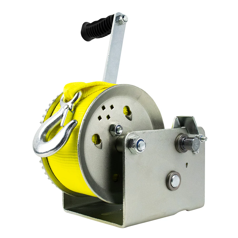 Powerwinch Utility Series Winch 3,200lb, 2 Speed, 11" Crank Arm - Zinc [21500-W-3200-11-Z-R]