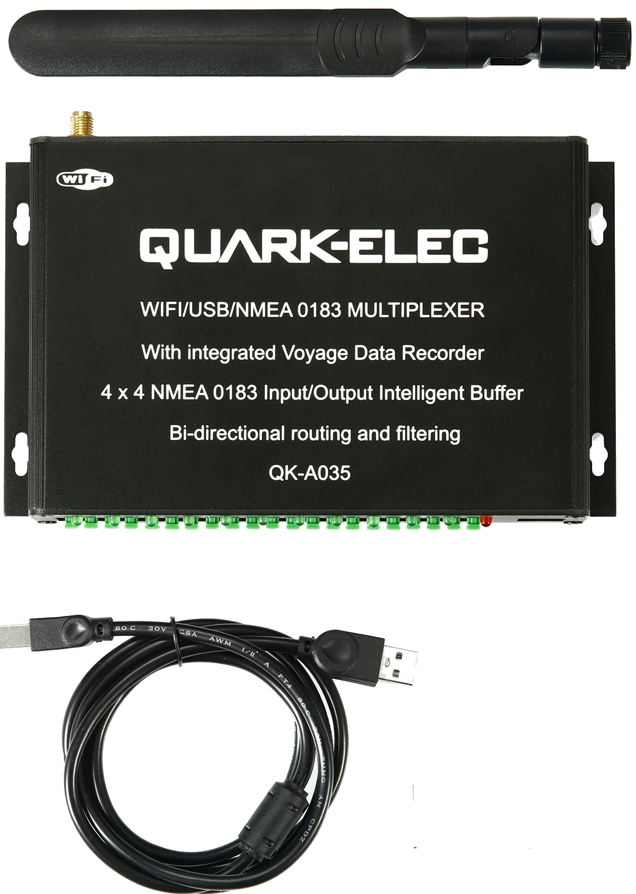 Quark-Elec QK-A035 NMEA 0183 4×4 multiplexer with SeaTalk converter + integrated voyage data recorder - Image 3