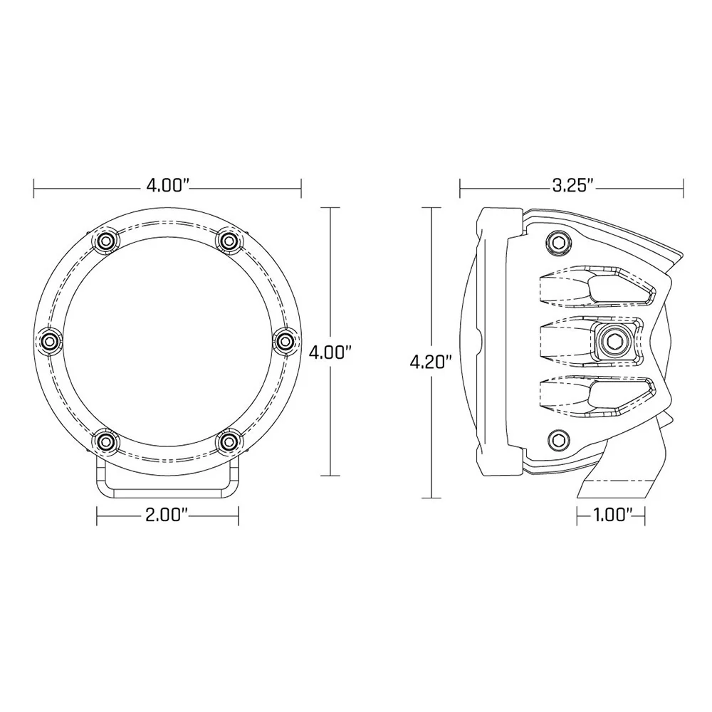 RIGID Industries 360-Series 4" LED SAE Fog Beam - White - Set of 2 [36120] - Image 3