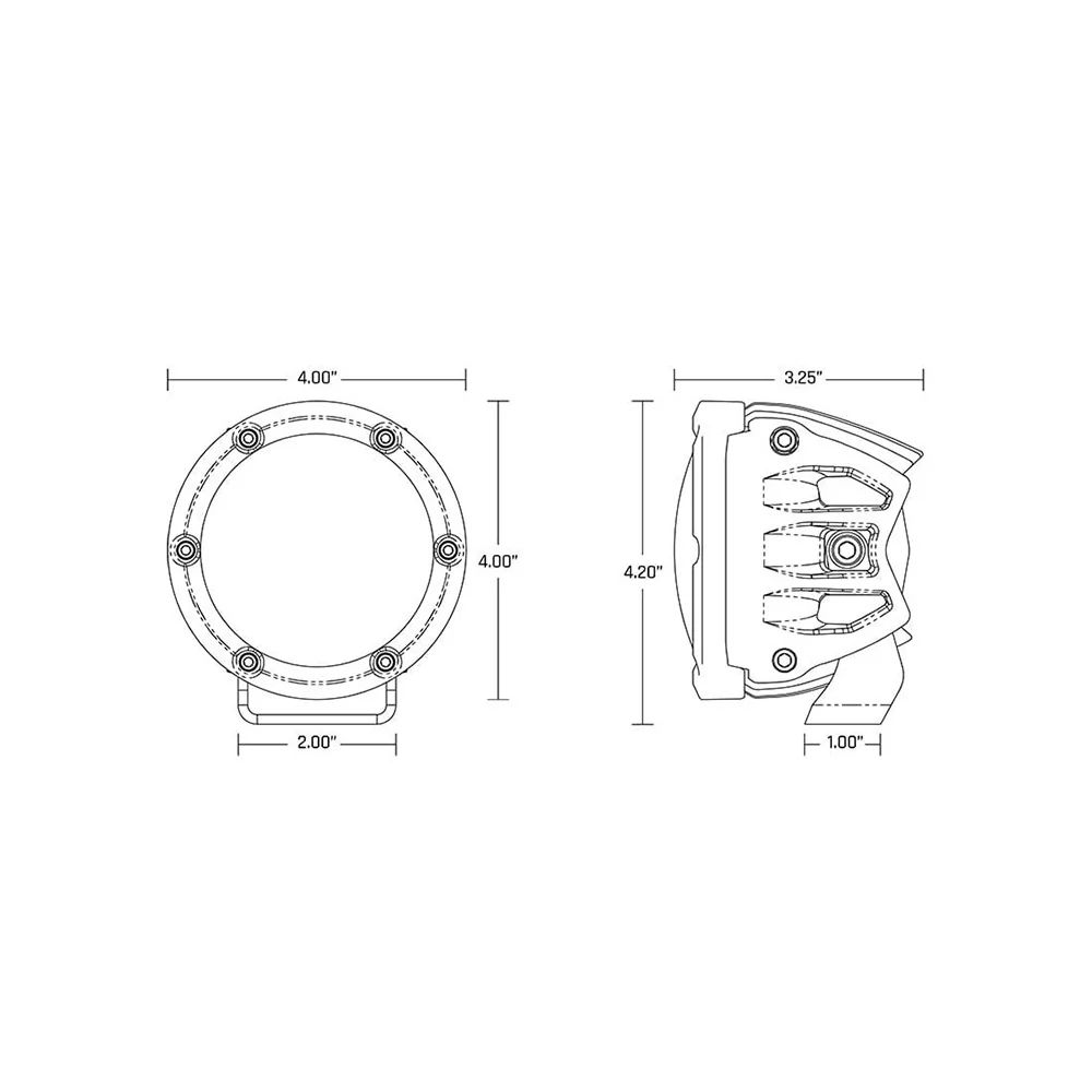 RIGID Industries 360-Series RGBW 4" Offroad Lamp Drive Beam w/RGBW Backlight Pods - Set of 2 [36401] - Image 3