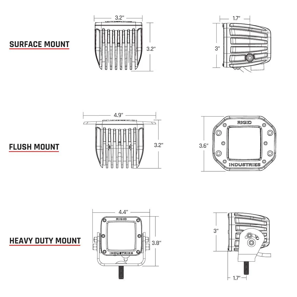 RIGID Industries D-Series PRO Hybrid-Diffused LED - Pair - White [602513] - Image 2
