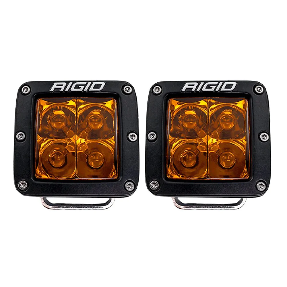 RIGID Industries D-Series Spot w/Amber Pro Lens - Pair [20252] - Image 2