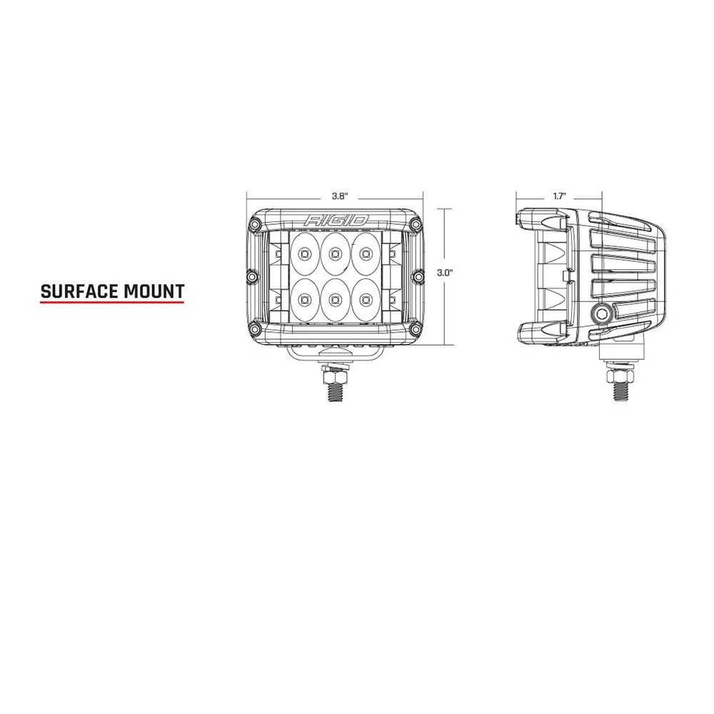 RIGID Industries D-SS Series PRO Driving Surface Mount - Black [261313] - Image 2