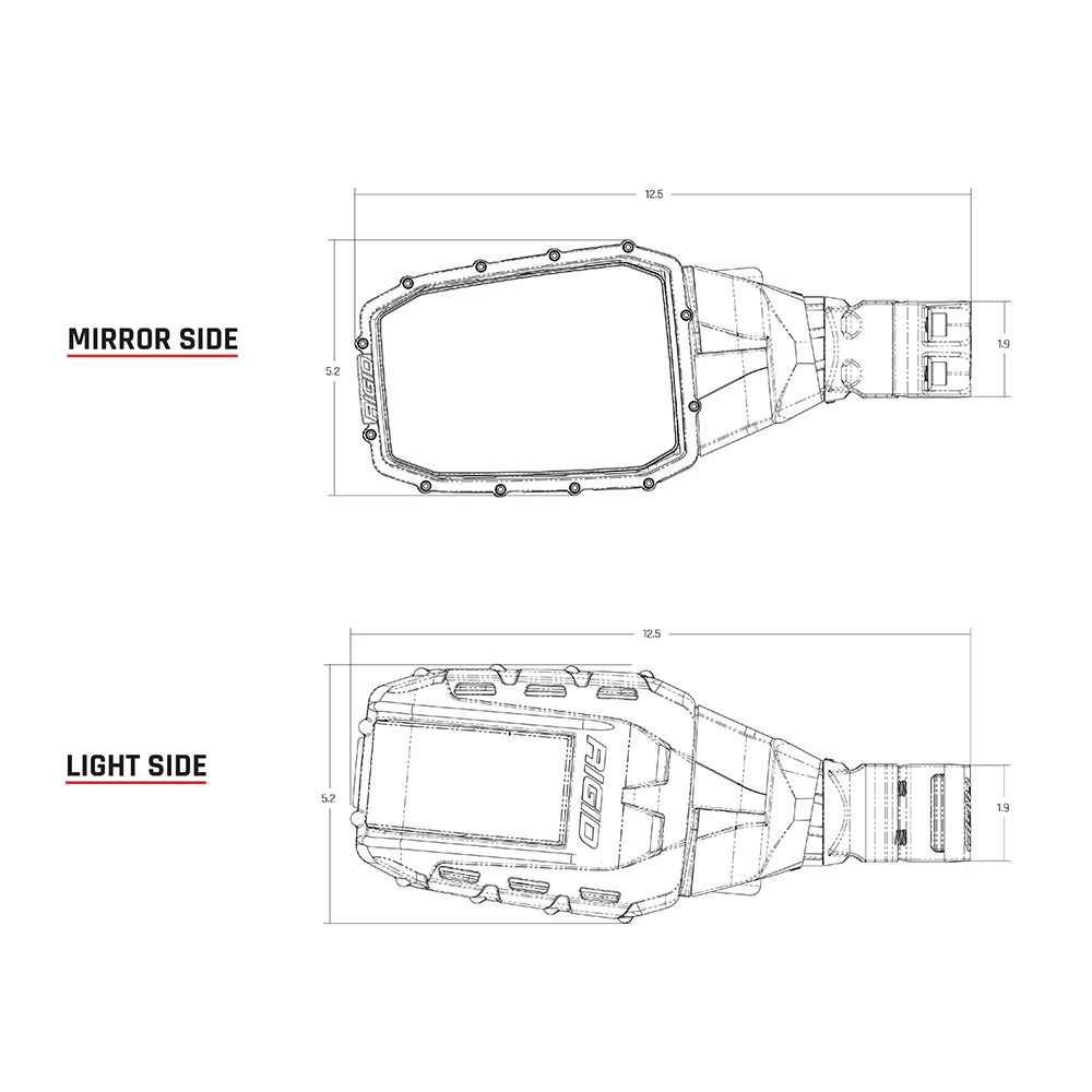RIGID Industries Reflect Mirror Light - Black (Pair) [64011] - Image 3