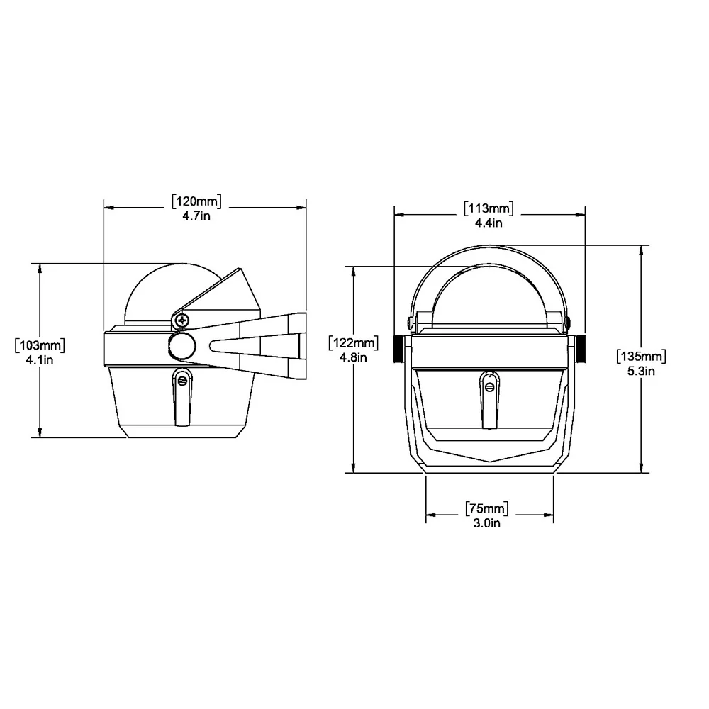 Ritchie B-51W Explorer Compass - Bracket Mount - White [B-51W] - Image 2