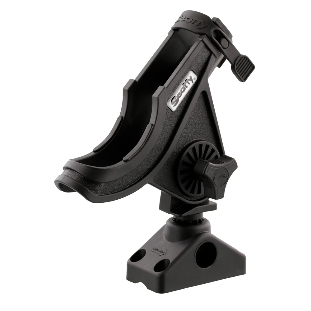 Scotty 280 Bait Caster/Spinning Rod Holder w/241 Deck/Side Mount - Black [280-BK] - Image 2