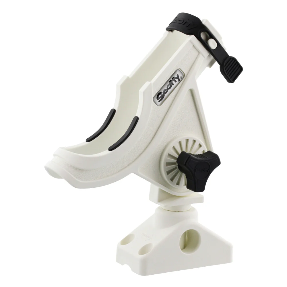 Scotty 280 Bait Caster/Spinning Rod Holder w/241 Deck/Side Mount - White [280-WH] - Image 2