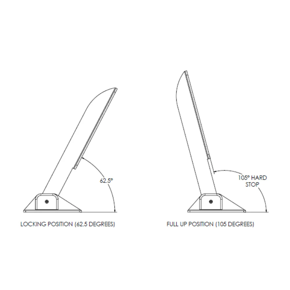 TACO Command Ratchet Hinge - 18-1/2" - 316 Stainless Steel Polished w/Hard Stop [H25-0048] - Image 4