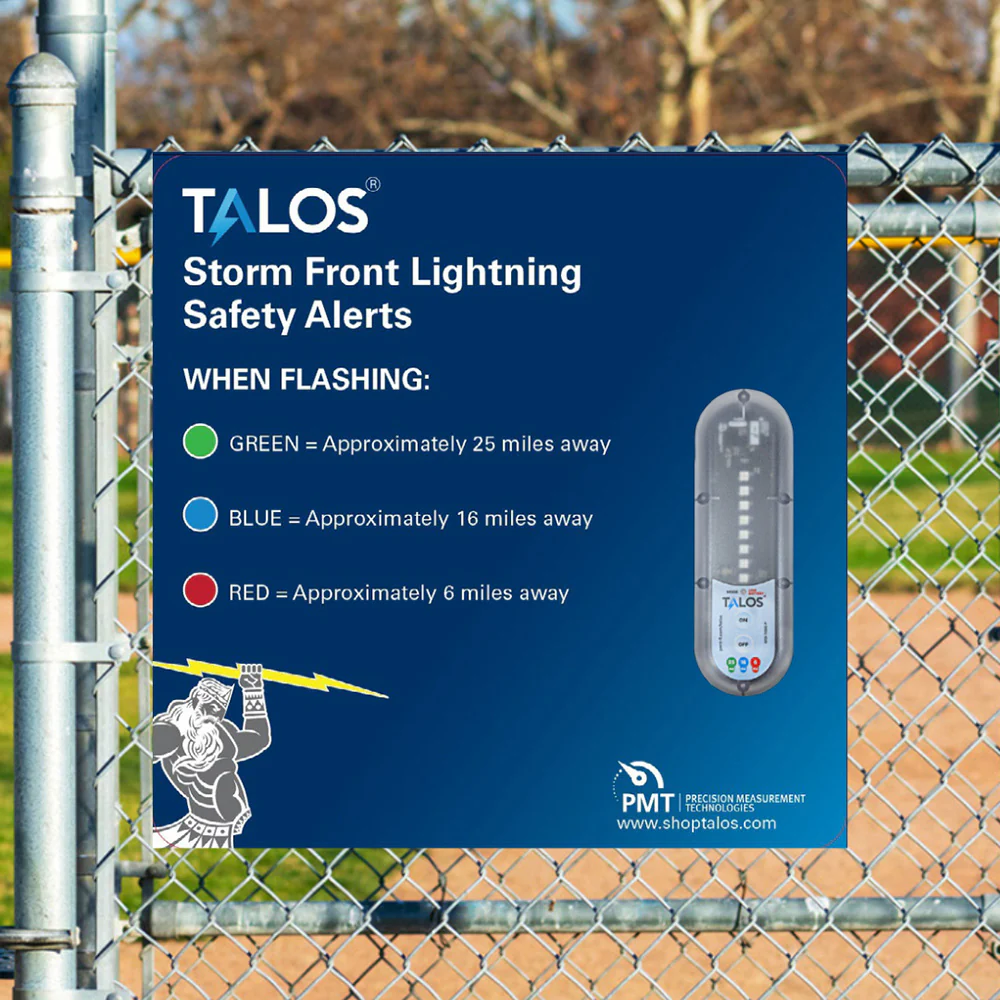 TALOS Standard Lightning Detector w/18"x24" Safety Information Sign [SFD-1824P-MTB] - Image 2
