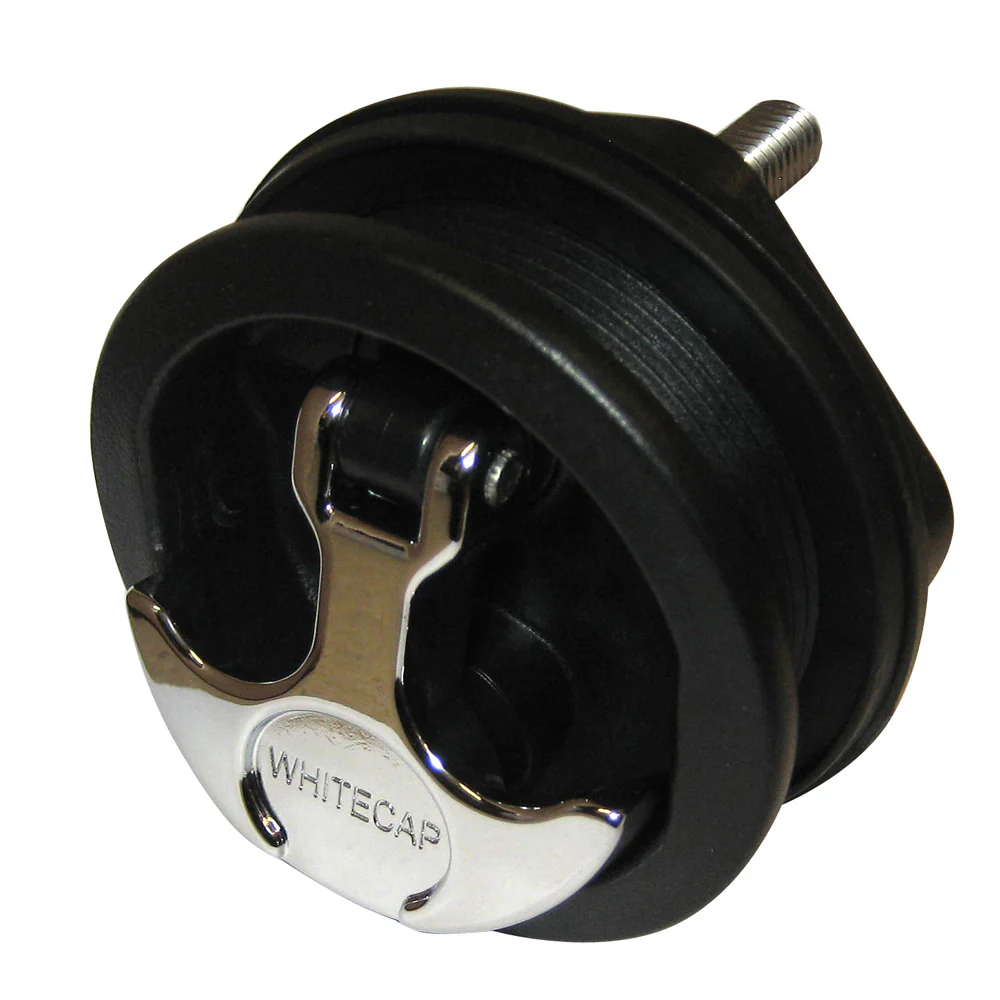 Whitecap T-Handle Latch - Chrome Plated Zamac/Black Nylon - No Lock - Freshwater Use Only [S-0230BC]