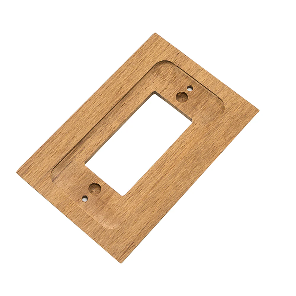 Whitecap Teak Ground Fault Outlet Cover/Receptacle Plate [60171] - Image 2