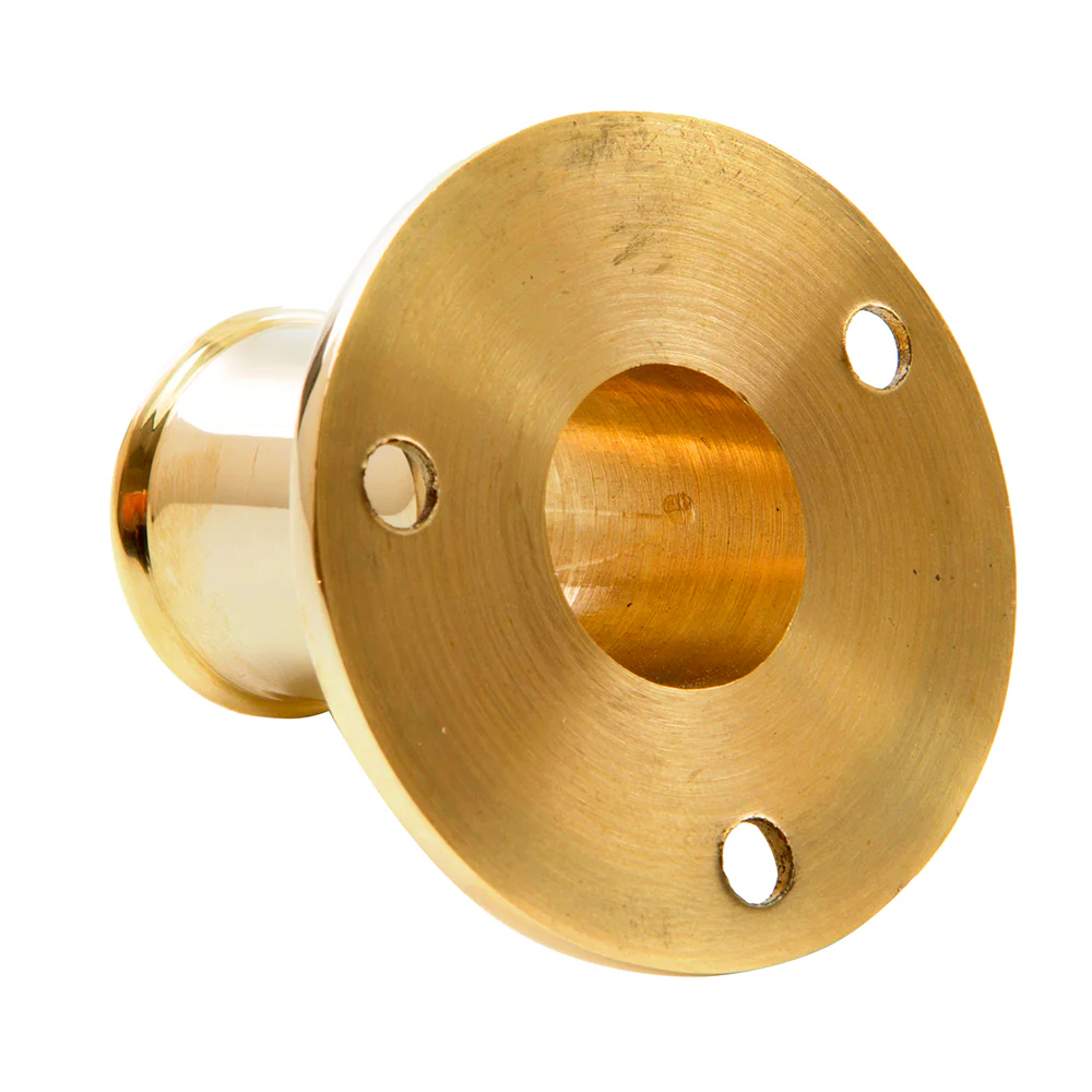 Whitecap Top-Mounted Flag Pole Socket Polished Brass - 3/4" ID [S-5001B] - Image 2
