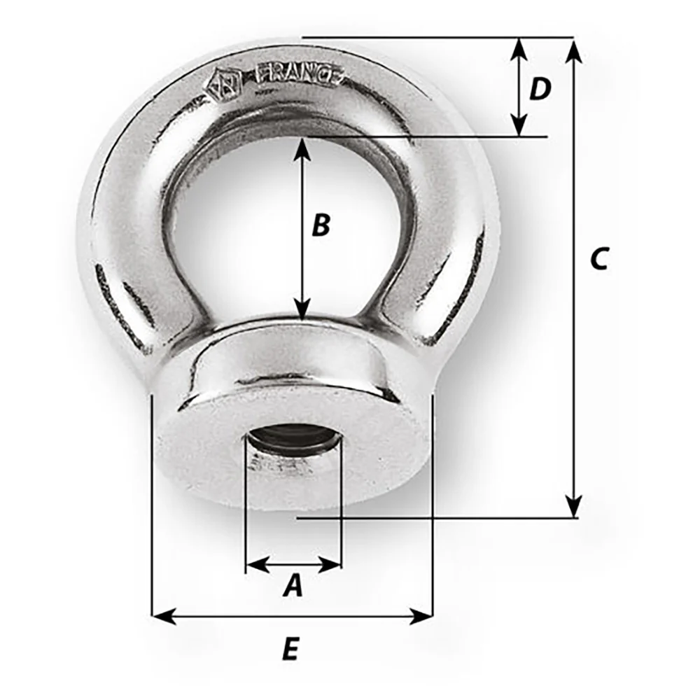 Wichard 12mm Eye Nut - Thread M14 x 200mm [6367W] - Image 2