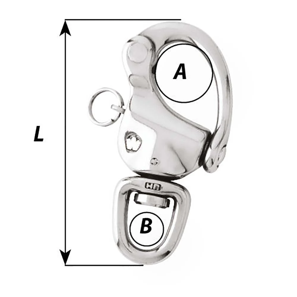 Wichard 2-3/4" Snap Shackle w/Swivel  Clevis Pin - 70mm [2474W] - Image 2