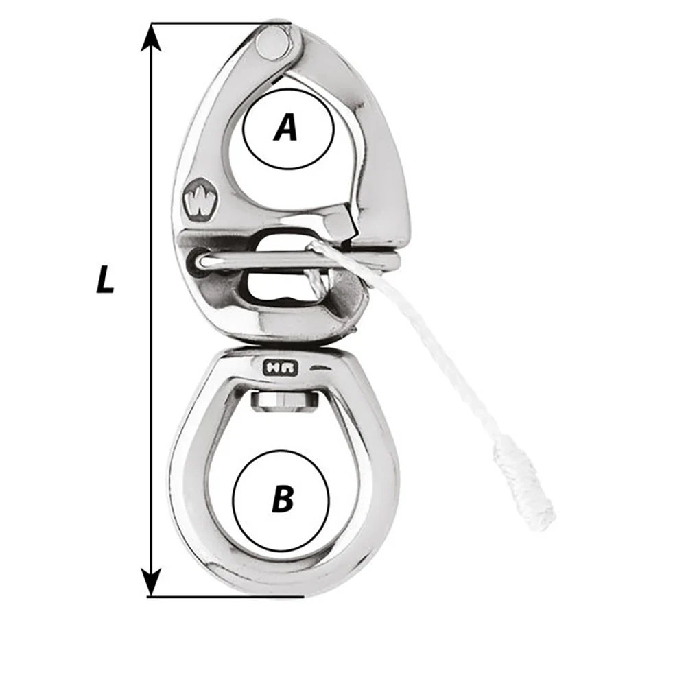 Wichard HR Quick Release Snap Shackle With Large Bail-110mm Length - 4-21/64" [2775W] - Image 2
