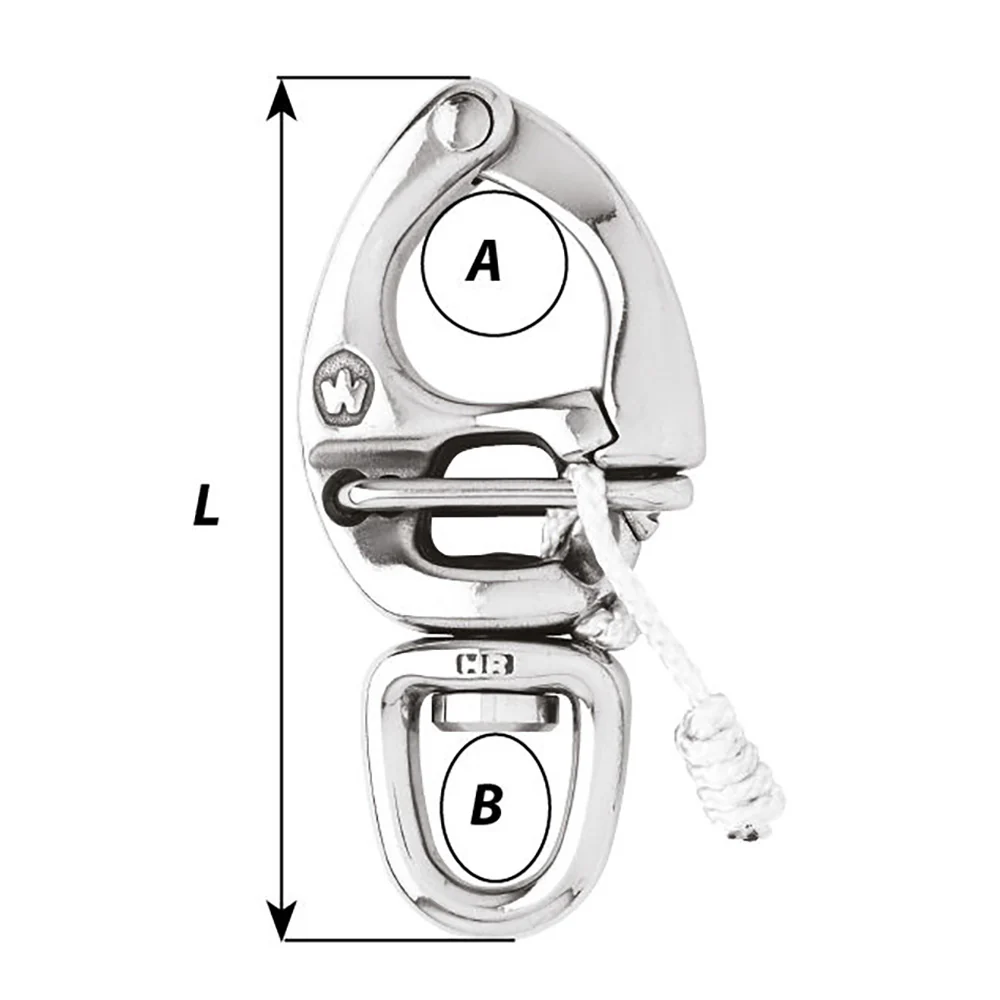 Wichard HR Quick Release Snap Shackle With Swivel Eye - 130mm Length - 5-1/8" [2677W] - Image 2