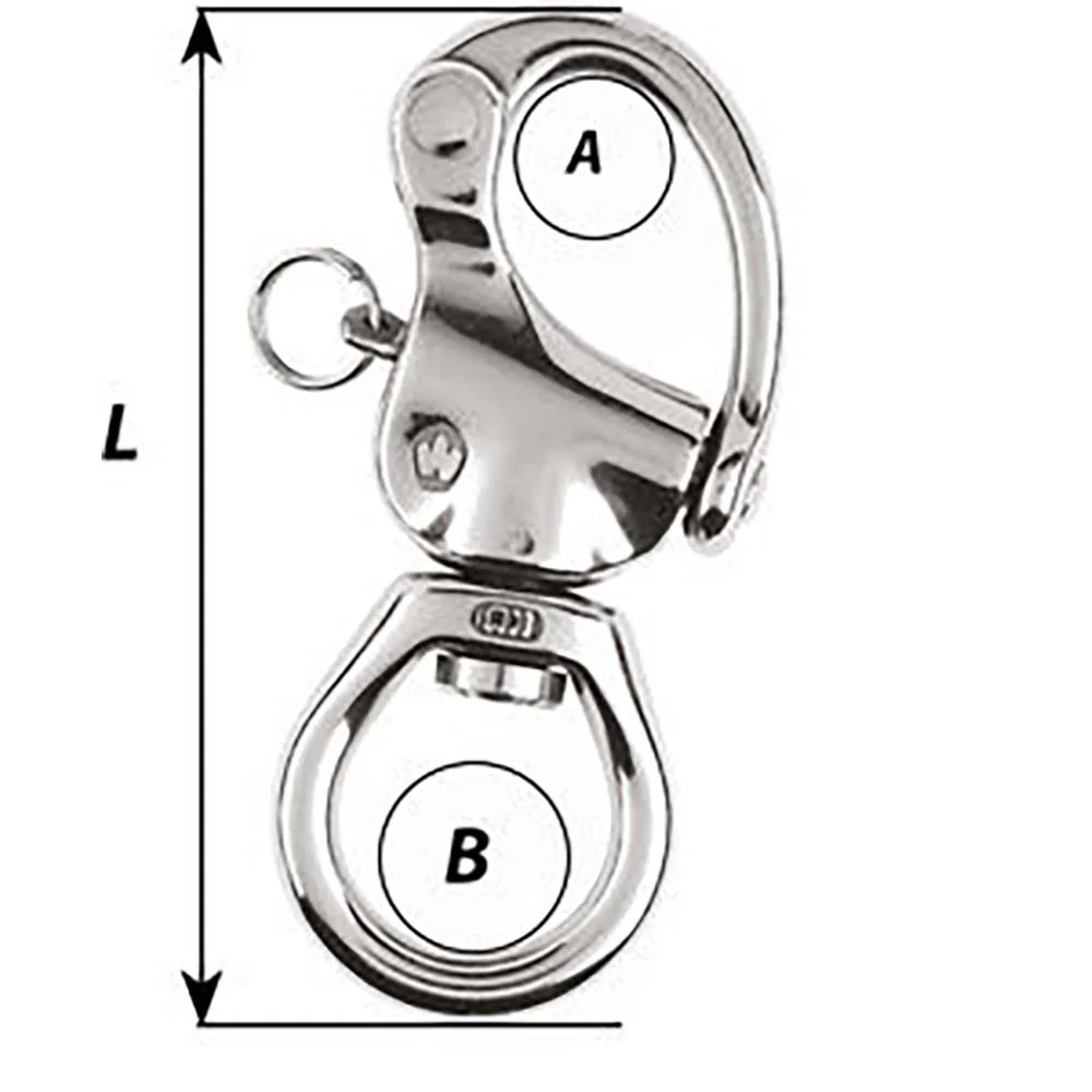 Wichard HR Snap Shackle - Large Bail - Length 105mm [2375W] - Image 2