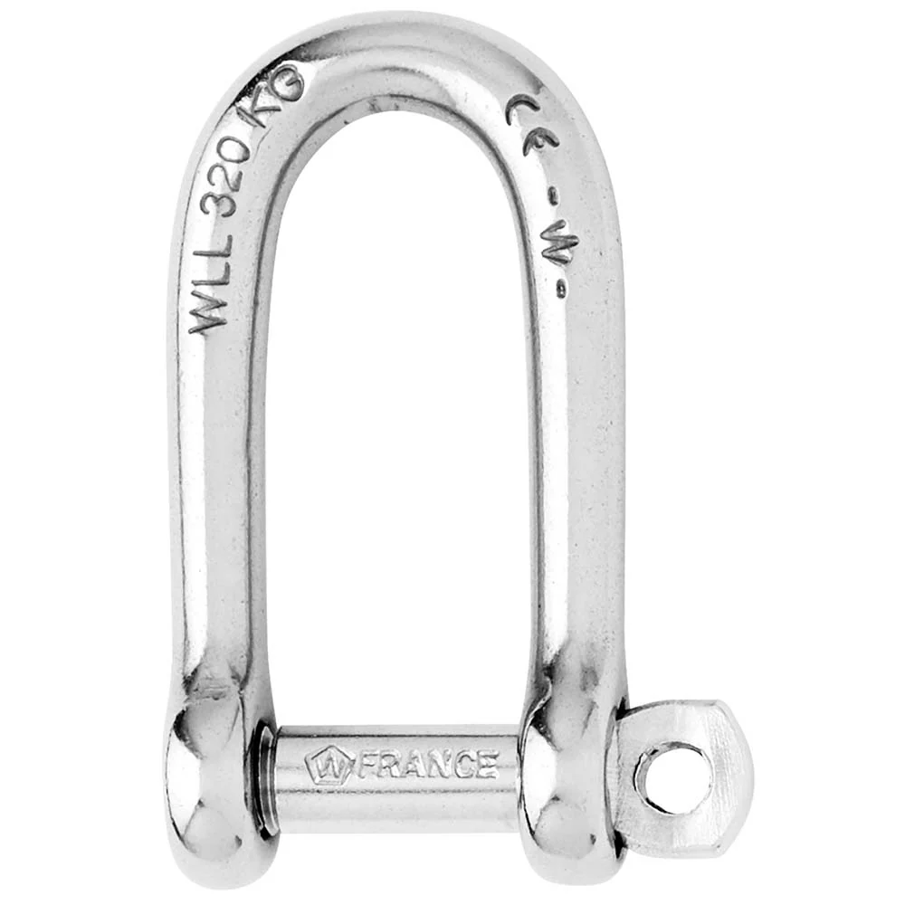 Wichard Self-Locking Long D Shackle - Diameter 6mm - 1/4" [1213W]