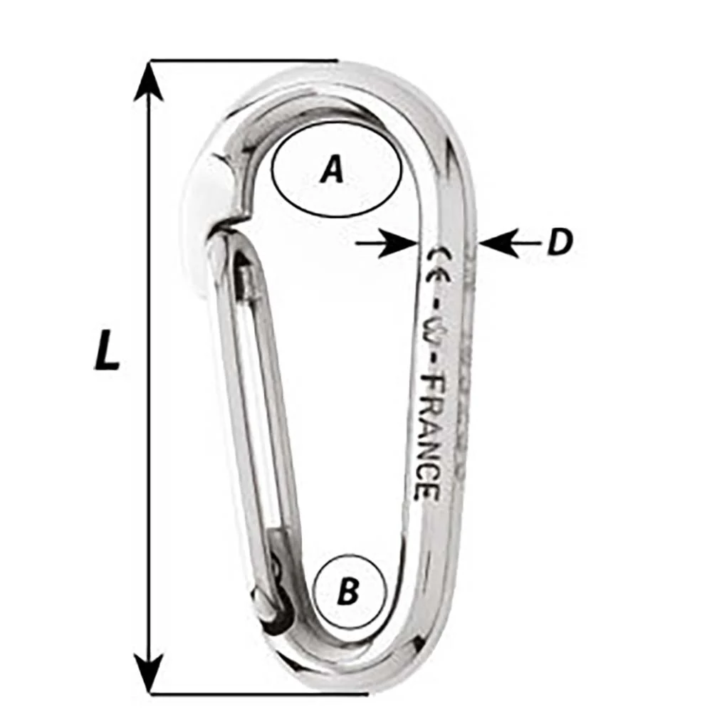 Wichard Symmetric Carbin Hook Without Eye - Length 120mm - 15/32" [2337W] - Image 2